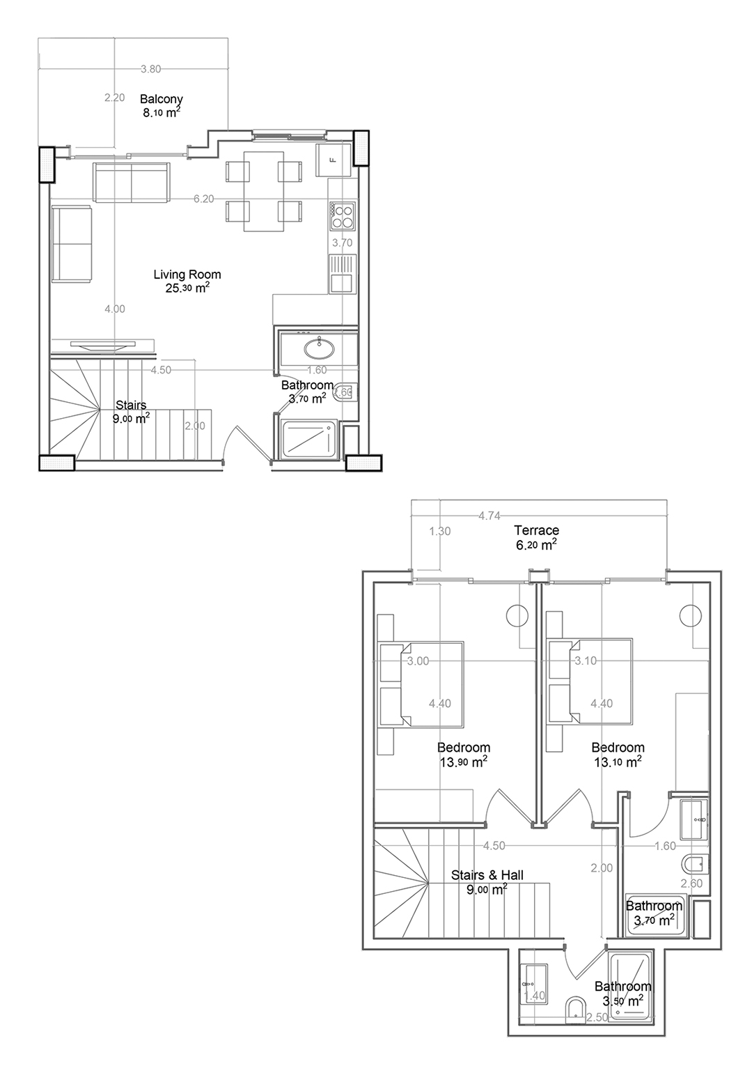 2+1 Duplex for sale in Building C, Yekta Green Life Gazipasa Residence, Gazipasa, Turkey No. 37