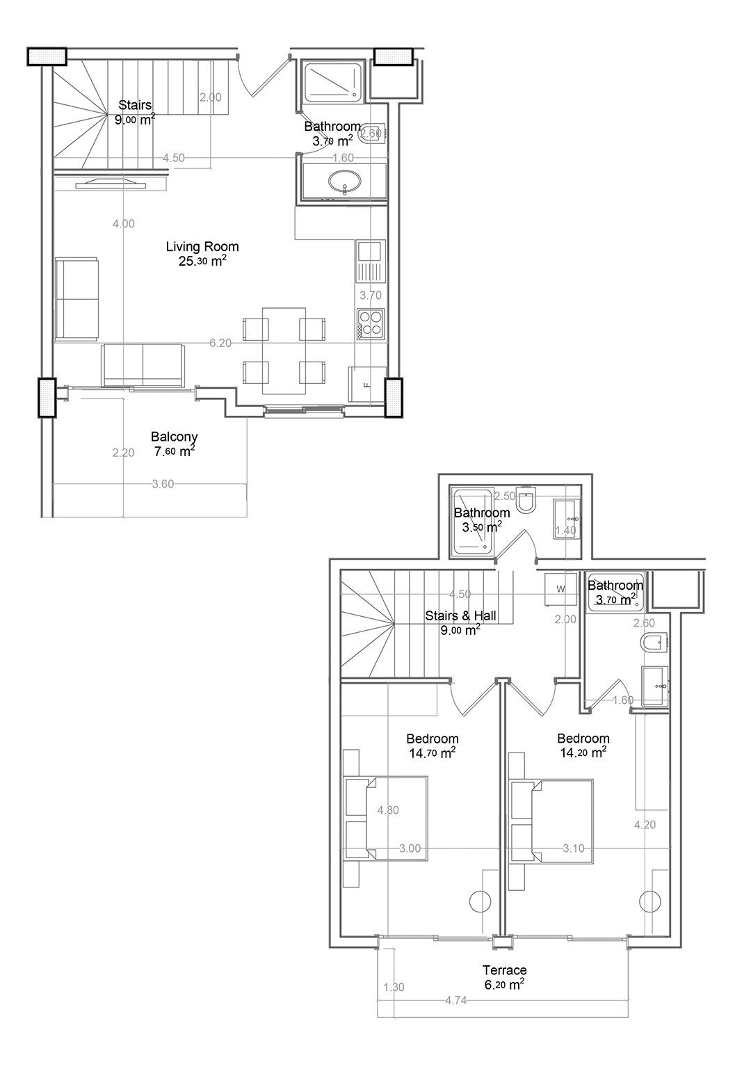 2+1 Duplex for sale in Building C, Yekta Green Life Gazipasa Residence, Gazipasa, Turkey No. 40