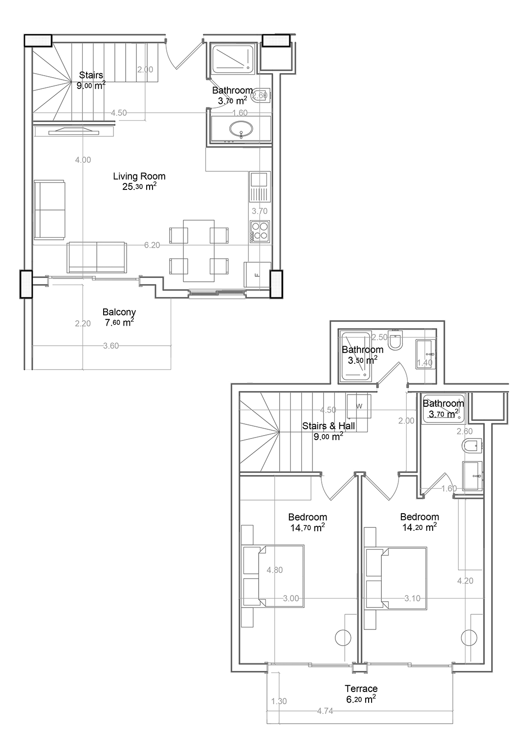 2+1 Duplex for sale in Building C, Yekta Green Life Gazipasa Residence, Gazipasa, Turkey No. 43