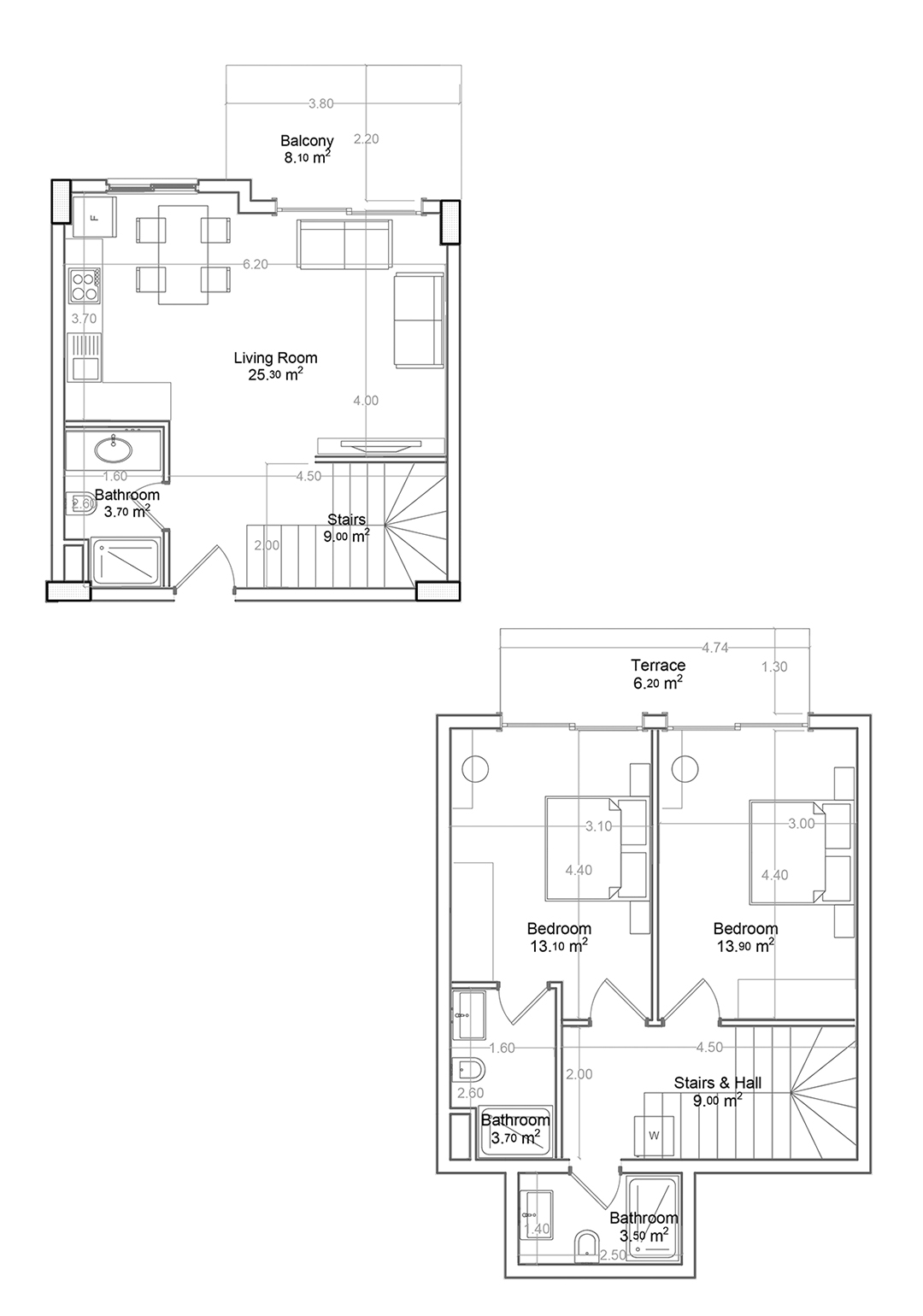 2+1 Duplex for sale in Building C, Yekta Green Life Gazipasa Residence, Gazipasa, Turkey No. 45