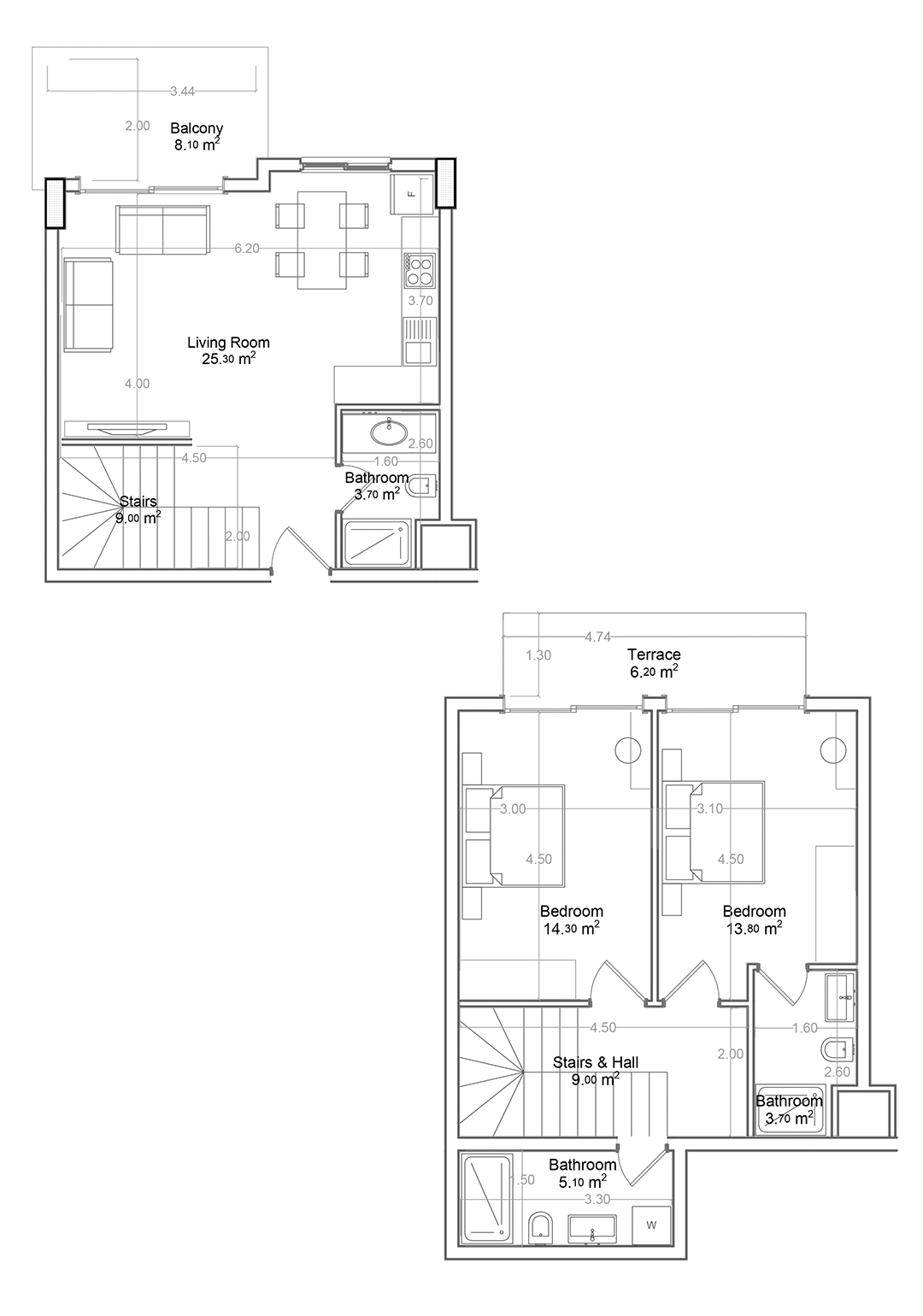 2+1 Duplex for sale in Building B, Yekta Green Life Gazipasa Residence, Gazipasa, Turkey No. 63