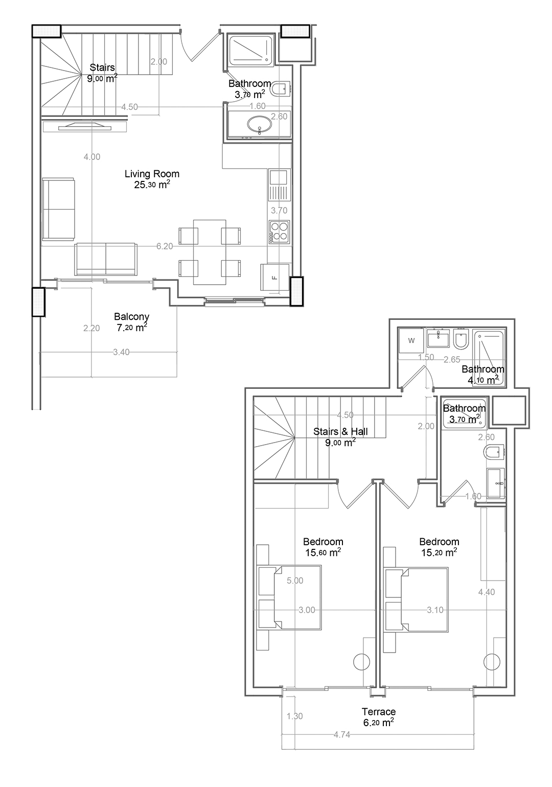 2+1 Duplex for sale in Building B, Yekta Green Life Gazipasa Residence, Gazipasa, Turkey No. 72