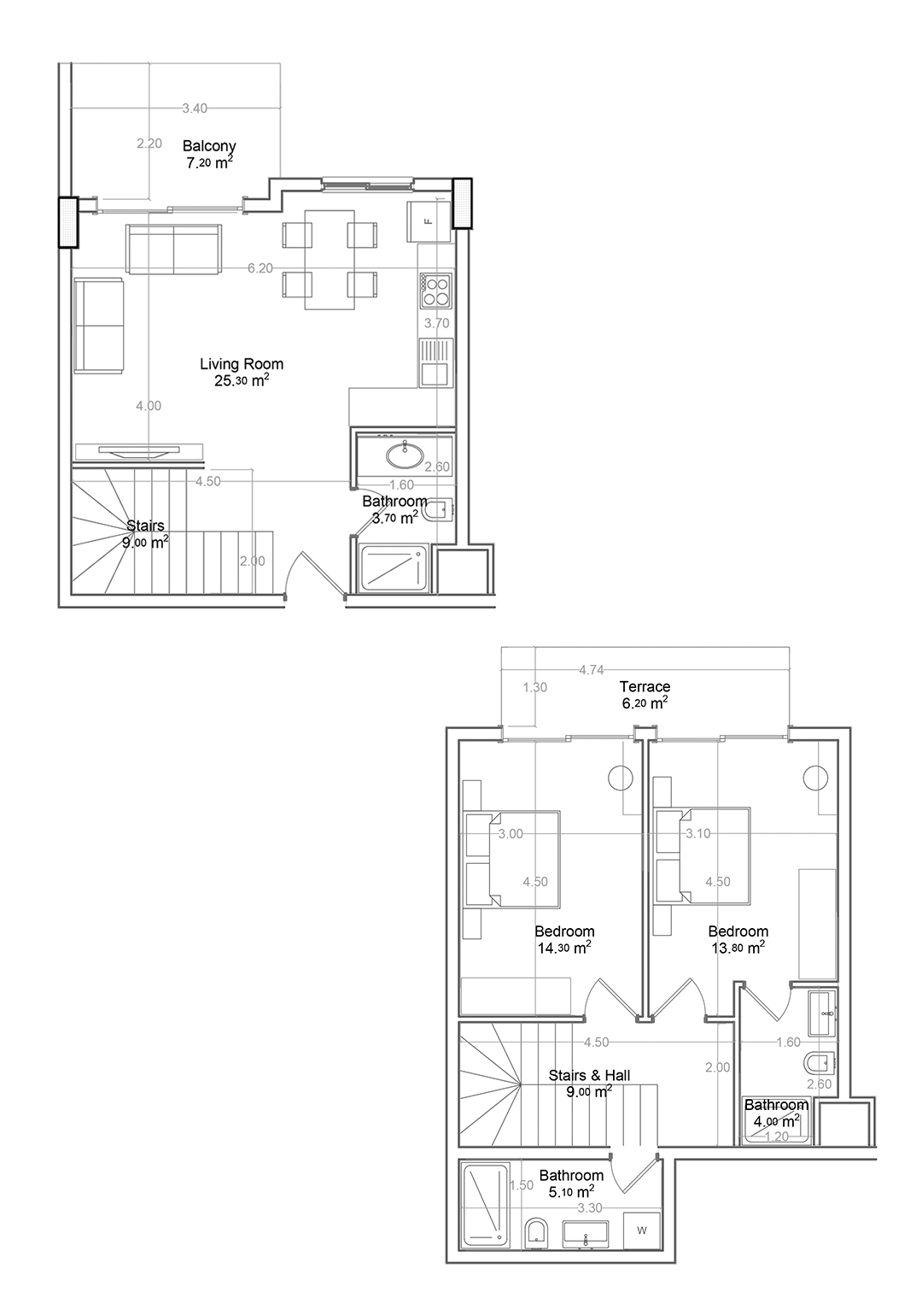 2+1 Duplex for sale in Building B, Yekta Green Life Gazipasa Residence, Gazipasa, Turkey No. 74