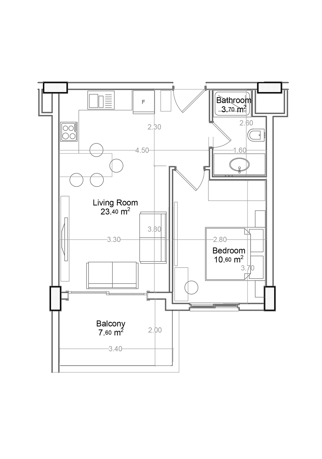 1+1 Apartment for sale in Building C, Yekta Green Life Gazipasa Residence, Gazipasa, Turkey No. 31
