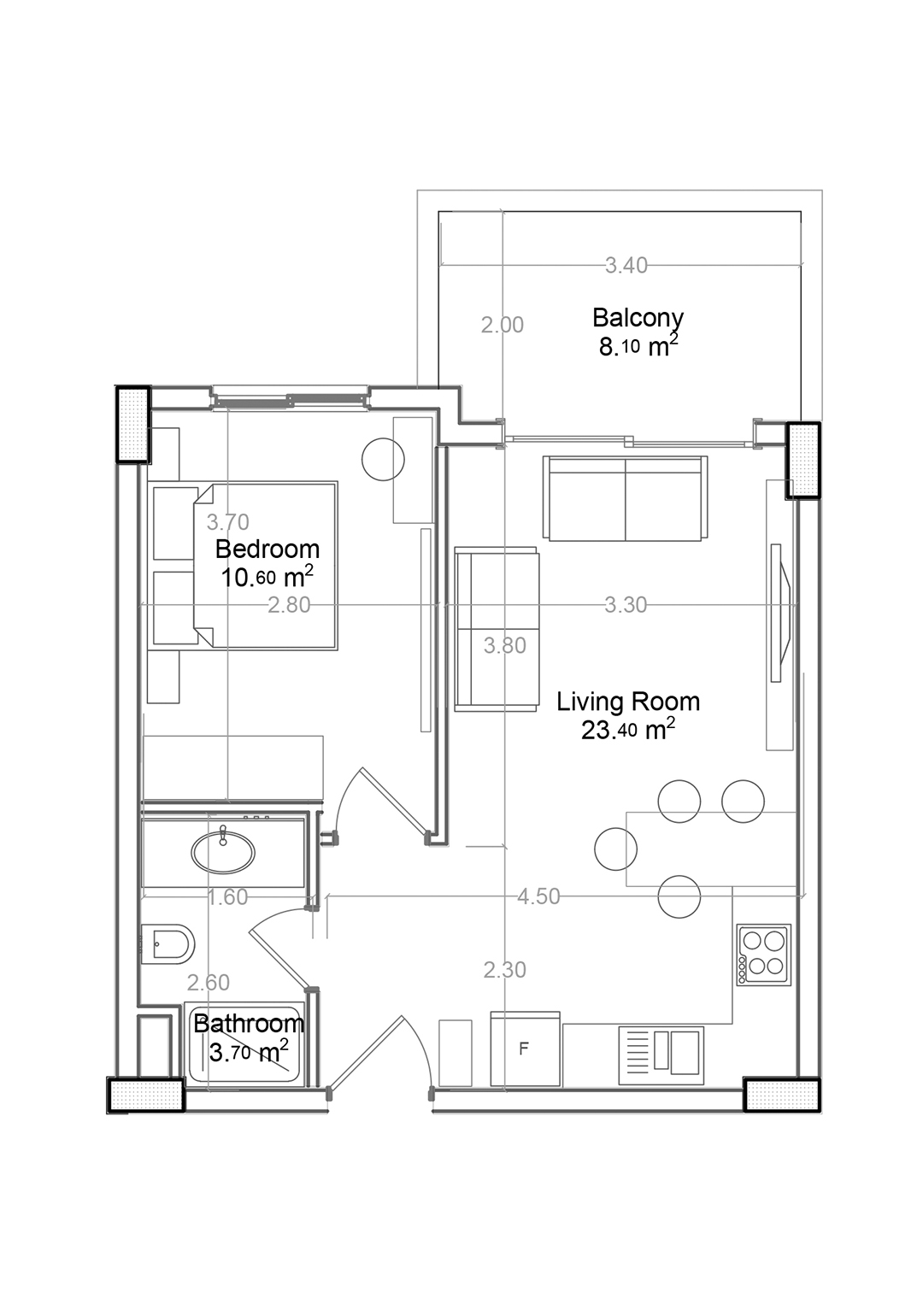 1+1 Apartment for sale in Building C, Yekta Green Life Gazipasa Residence, Gazipasa, Turkey No. 18