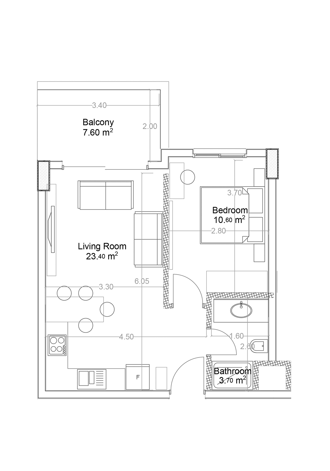 1+1 Apartment for sale in Building B, Yekta Green Life Gazipasa Residence, Gazipasa, Turkey No. 48