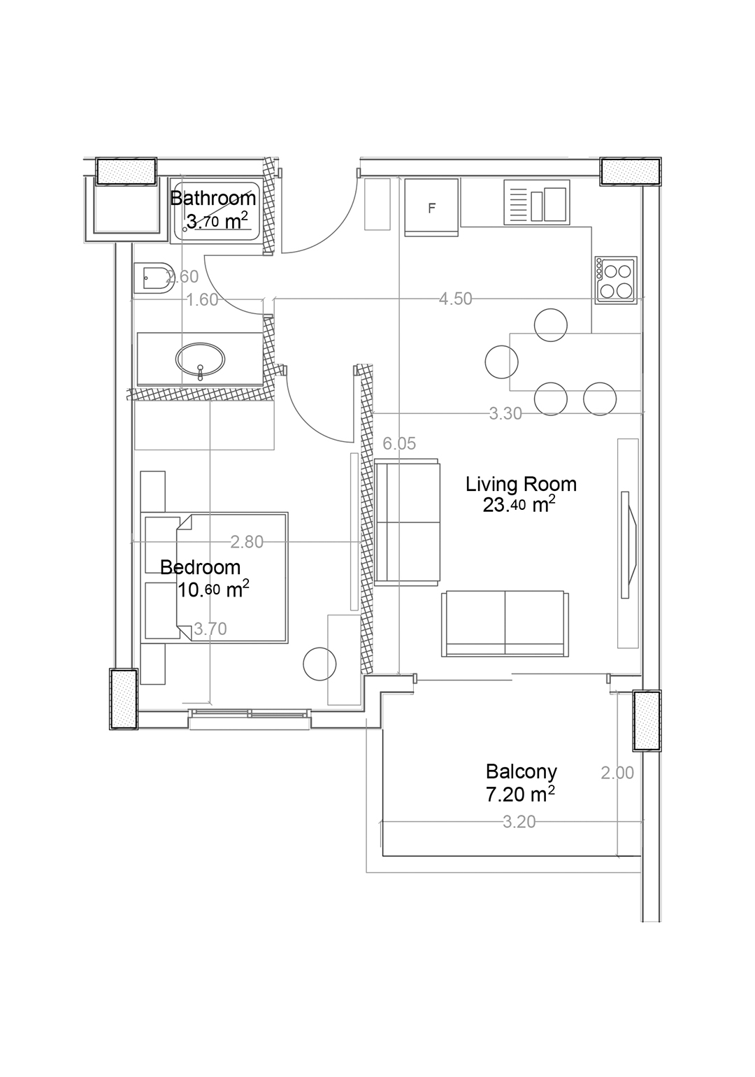 1+1 Apartment for sale in Building B, Yekta Green Life Gazipasa Residence, Gazipasa, Turkey No. 51