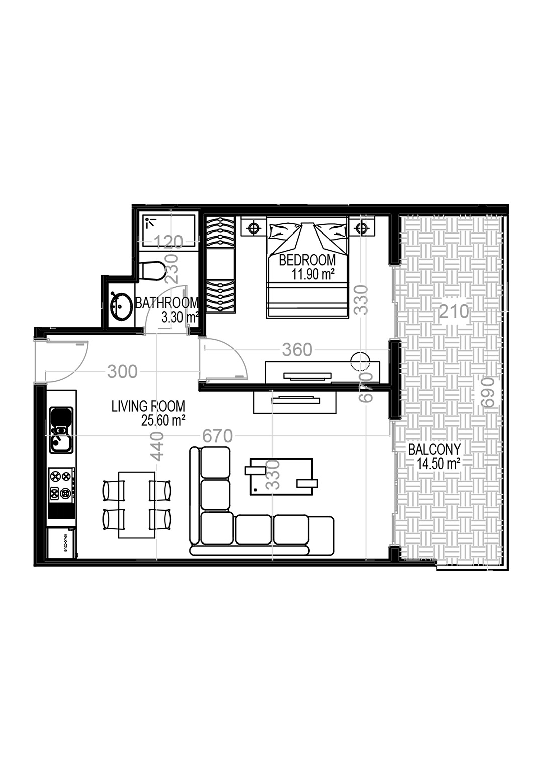 1+1 Apartment for sale in Building C, Yekta Kingdom Trade Center, Mahmultlar, Alanya, Turkey No. 28