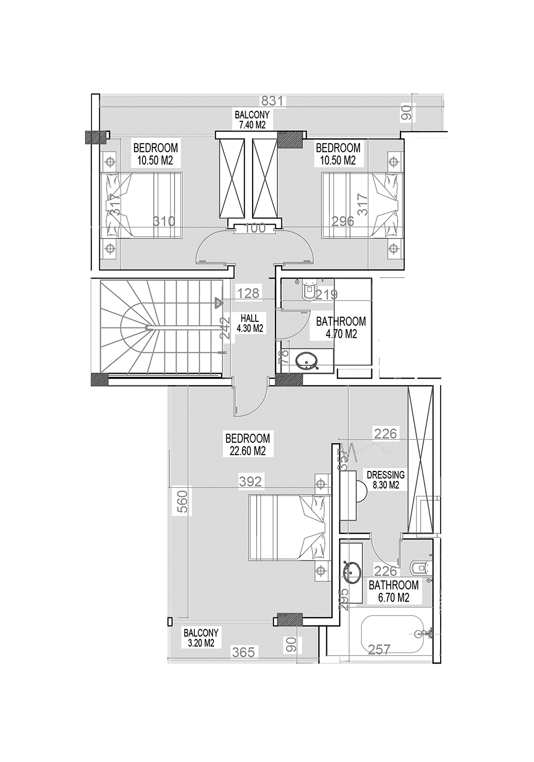 4+1 Apartment for sale in Yekta Kingdom Premium Villas, Mahmultlar, Alanya, Turkey No. F3
