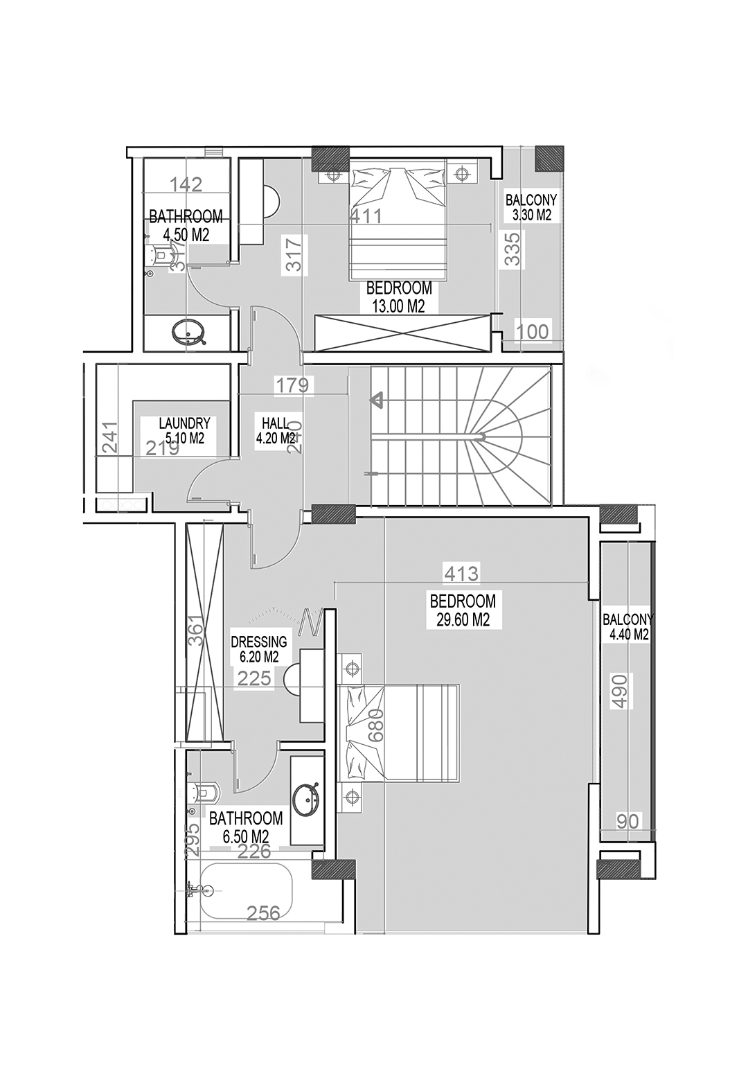 4+1 Apartment for sale in Yekta Kingdom Premium Villas, Mahmultlar, Alanya, Turkey No. F4